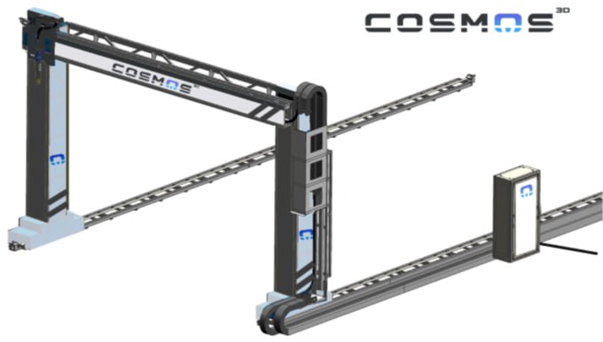 Esquema CAD de la impresora
